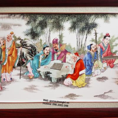 Tranh Sứ Trúc Lâm Thất Hiền